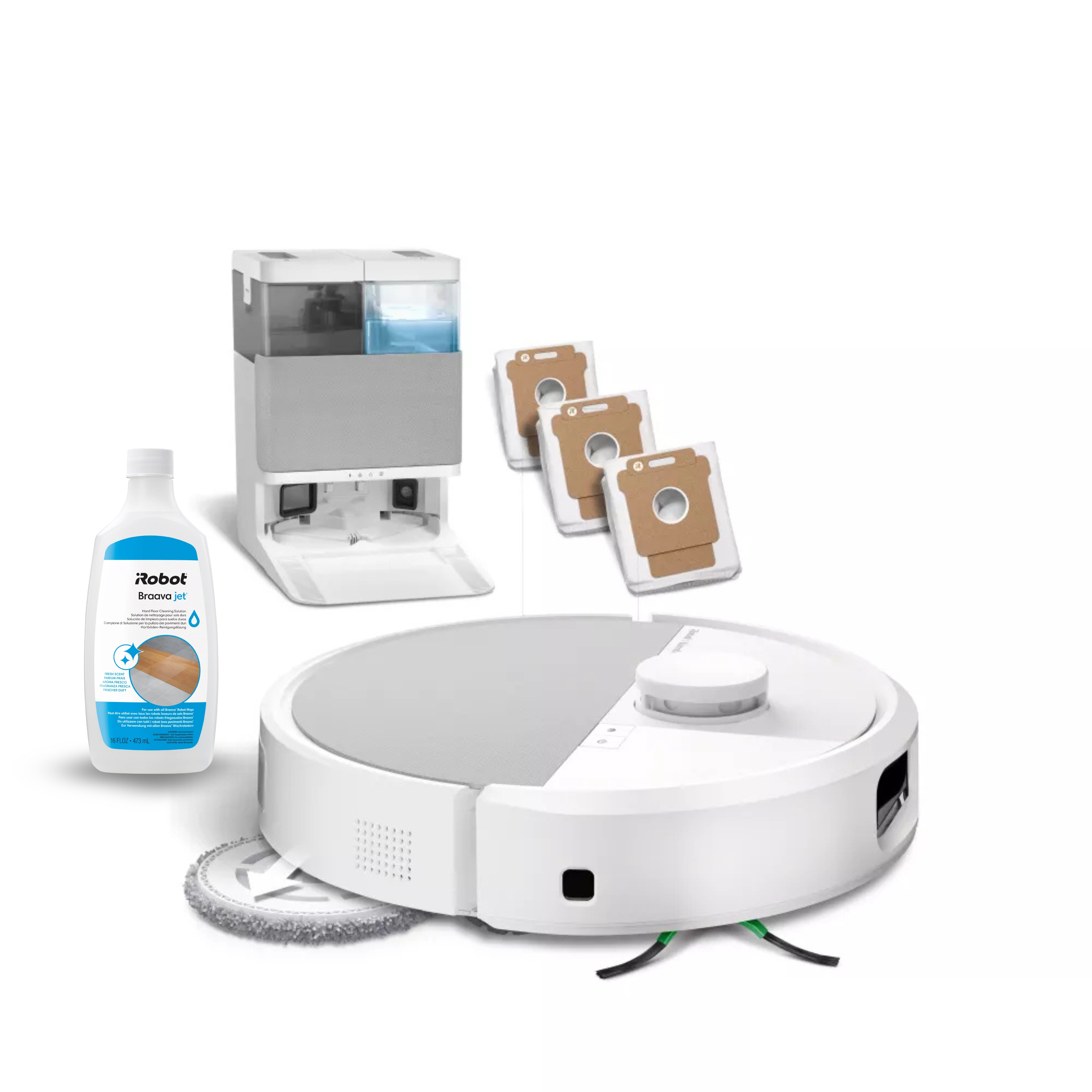 Roomba® Plus 505 Combo + AutoWash™ Dock & Sacchetti e Detergente