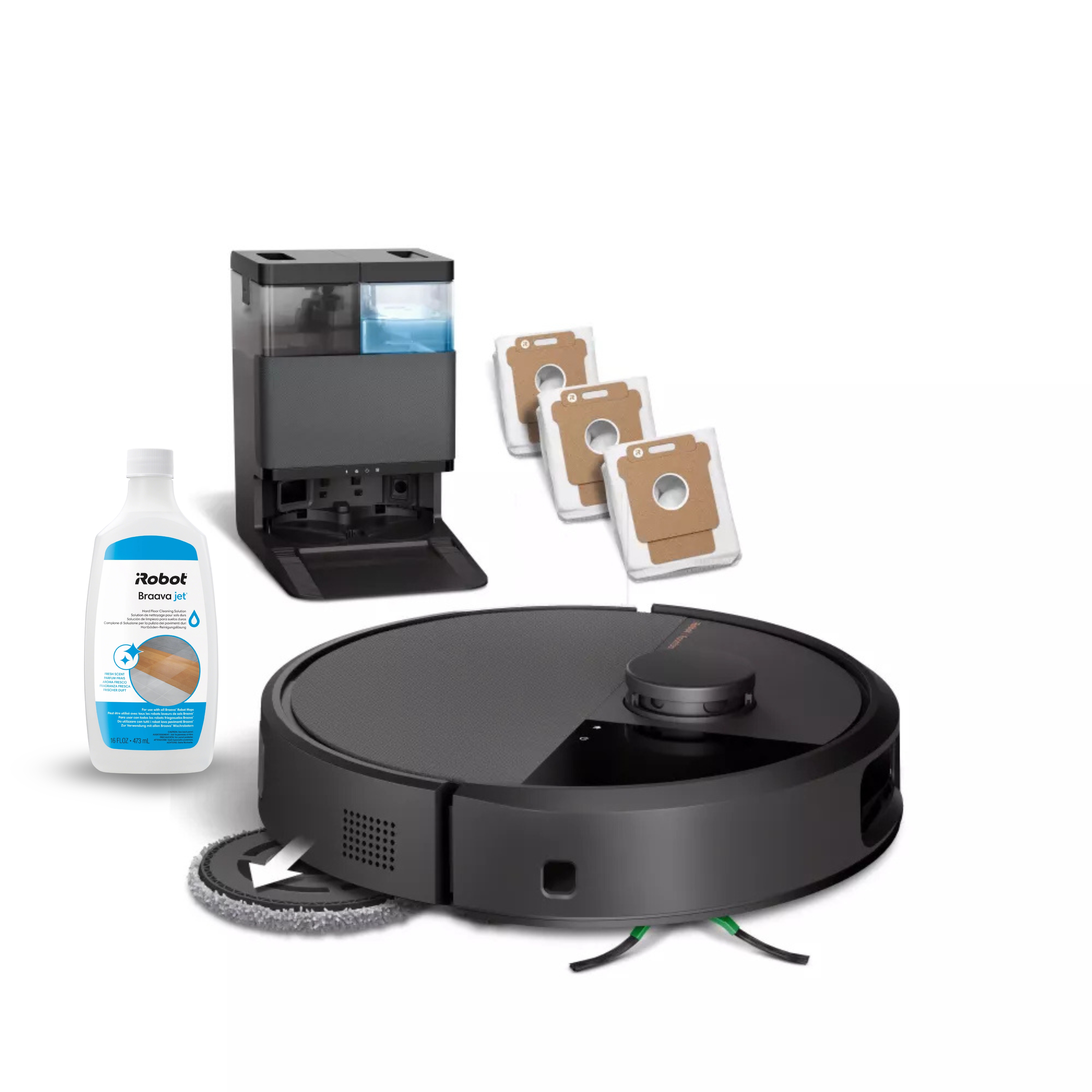 Roomba® Plus 505 Combo + AutoWash™ Dock & Sacchetti e Detergente