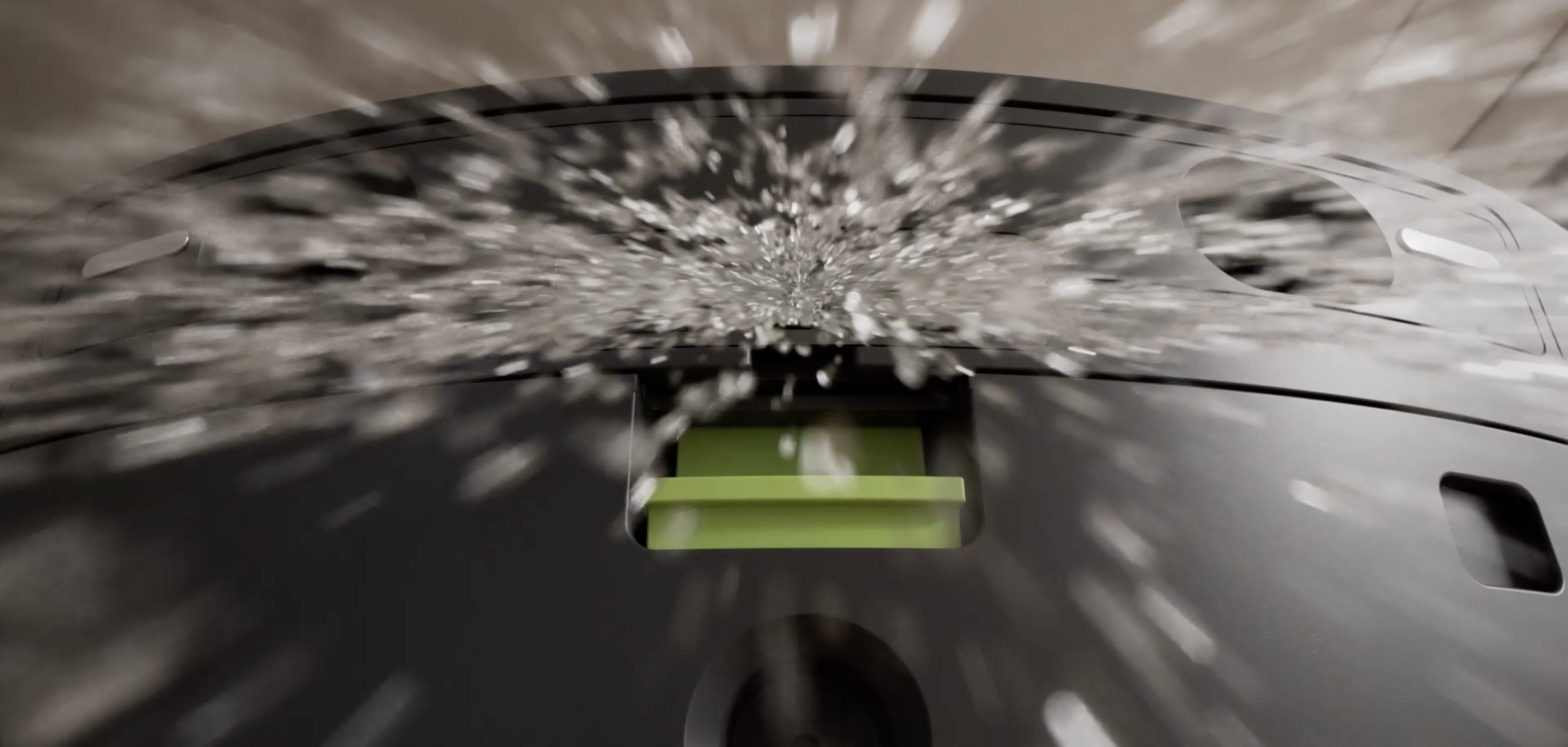Roomba durante il lavaggio del pavimento